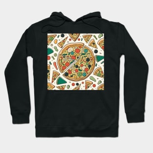 Pizza Pattern Line Drawing Colorful, Awesome Birthday Gift ideas for Pizza Lovers Hoodie